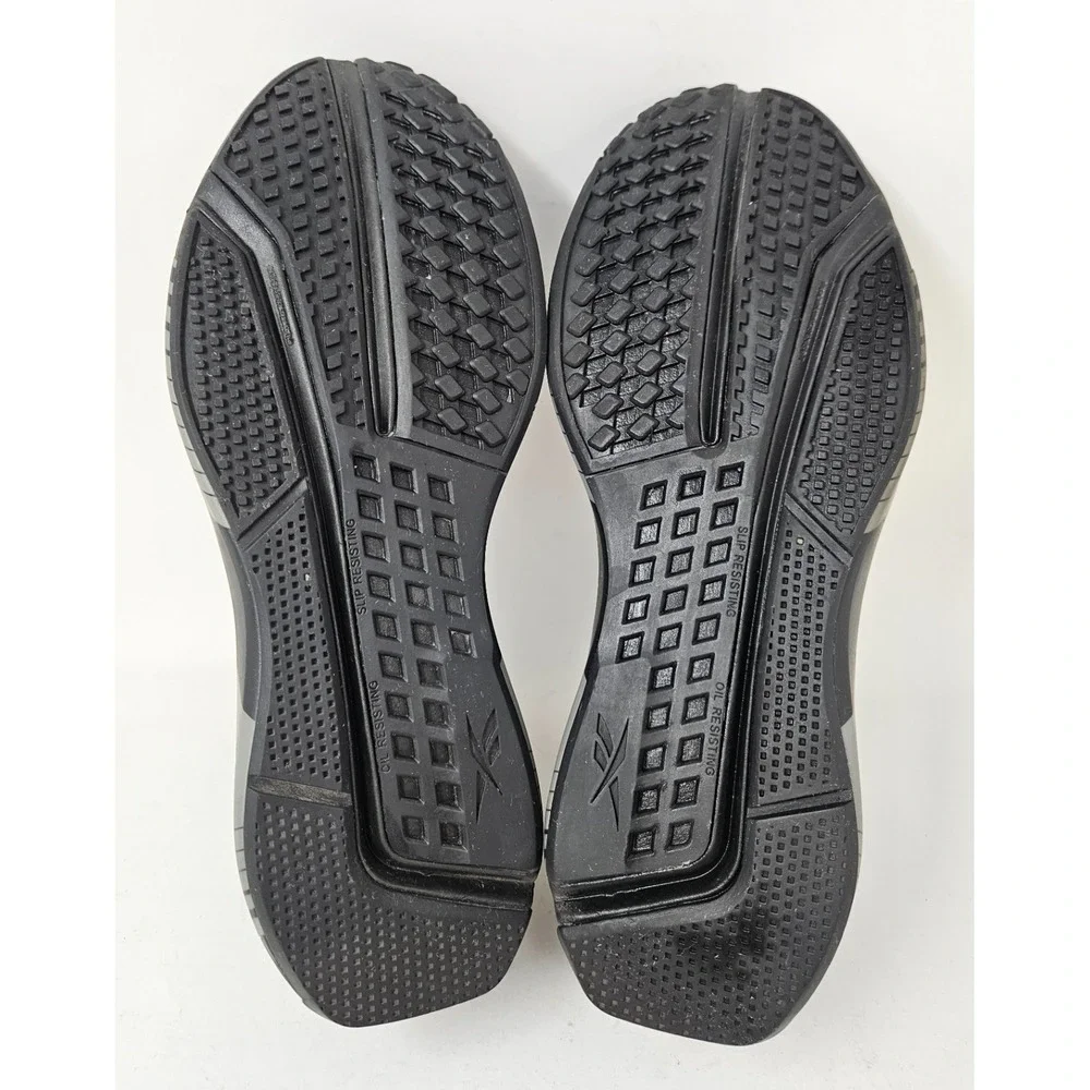 Reebok Work Men's Fusion Flexweave Comp Toe‎ Athletic Black and Grey 8M EUC!